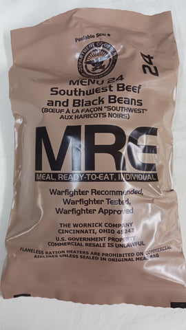 Ration militaire MRE (Boeuf sud-ouest aux haricots noirs)