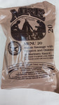 Ration militaire MRE (Saucisse italienne avec piments-oignons sauce marinara)