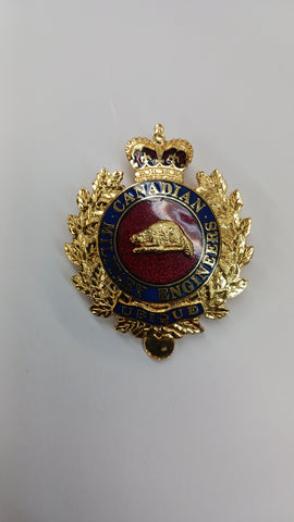 Badge de béret en métal Ingénieurs/Génie (surplus)