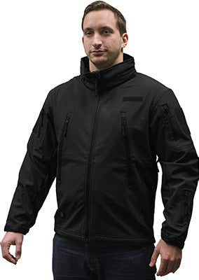 Jacket tactique en softshell noir