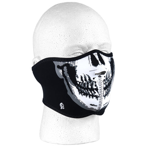 Demi masque en néoprène Skull fluorescent
