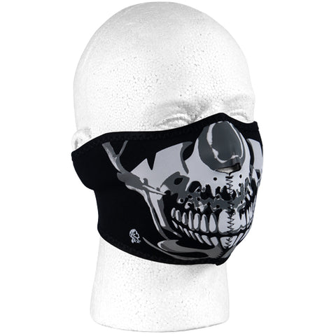 Demi masque en néoprène Chrome Skull