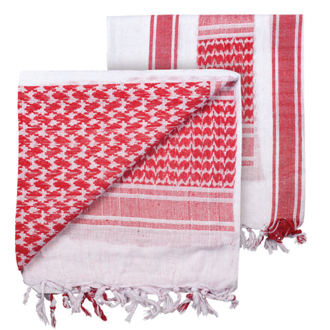 Foulard/shemagh rouge et blanc